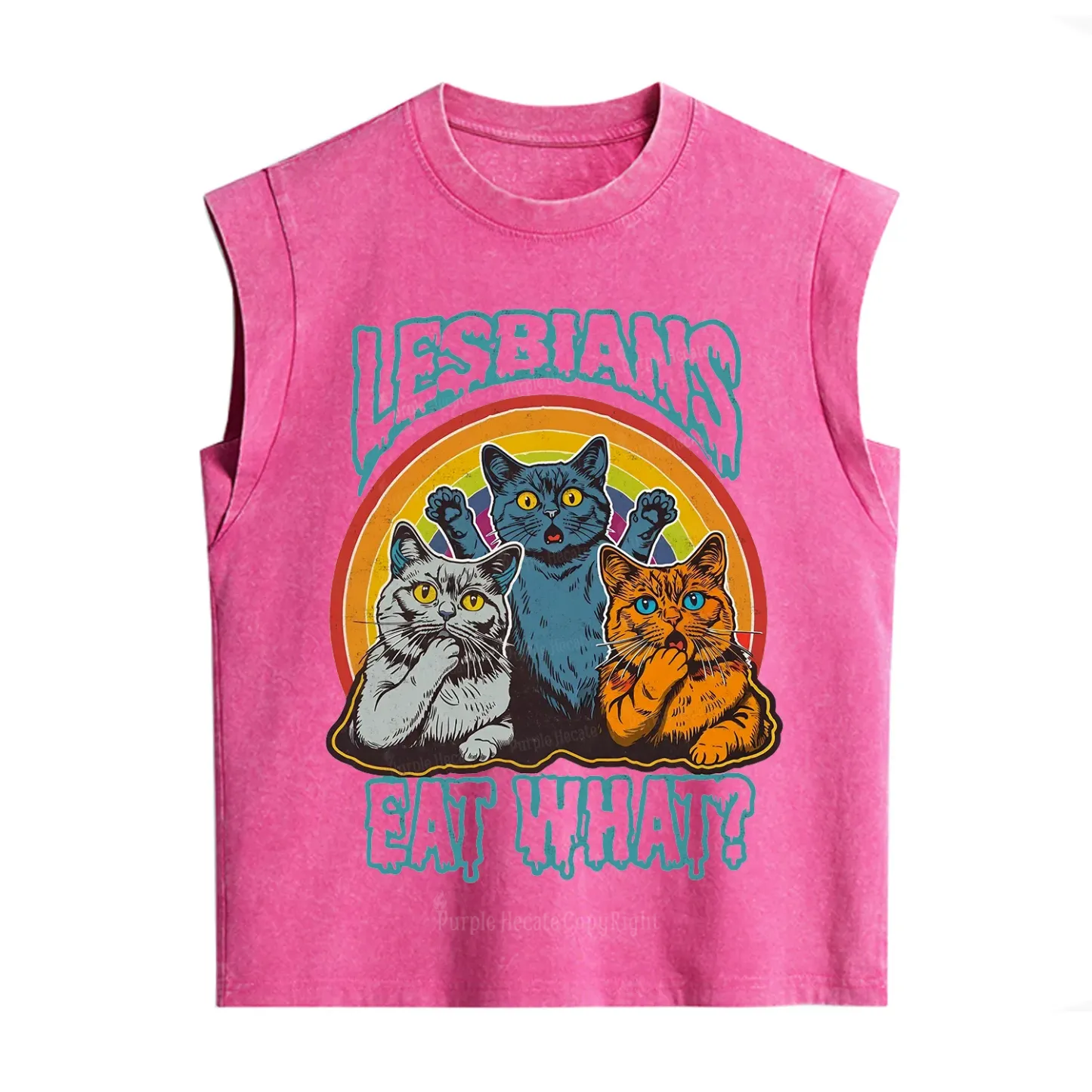 Purplehecate Lesbians eat what Vintage Washed Tank