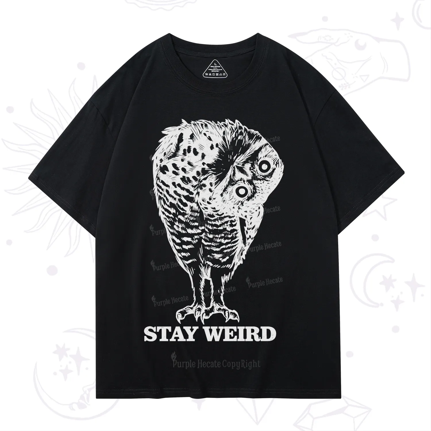Purplehecate Stay Weird Innocent Owl T-Shirt