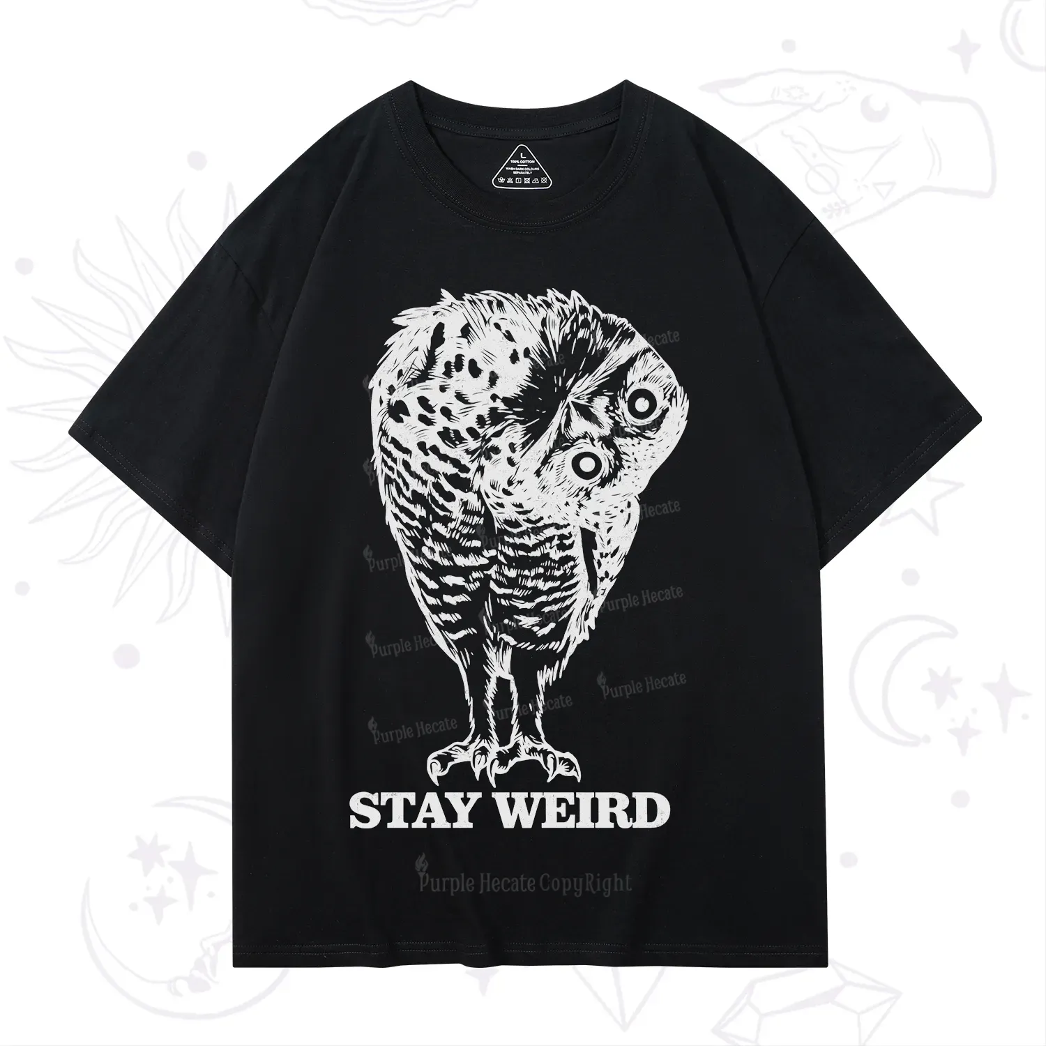 Purplehecate Stay Weird Innocent Owl T-Shirt