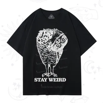 Purplehecate Stay Weird Innocent Owl T-Shirt
