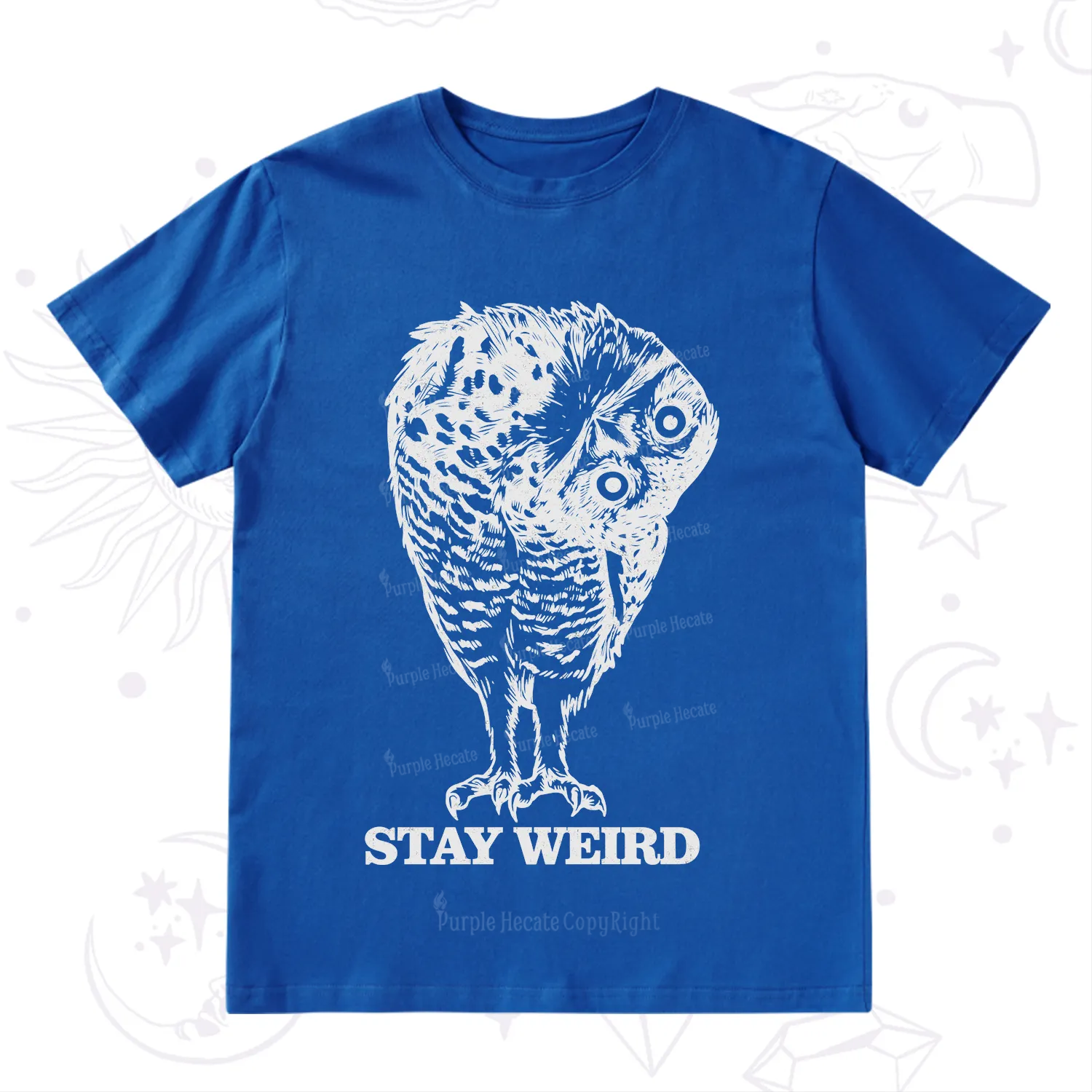 Purplehecate Stay Weird Innocent Owl T-Shirt