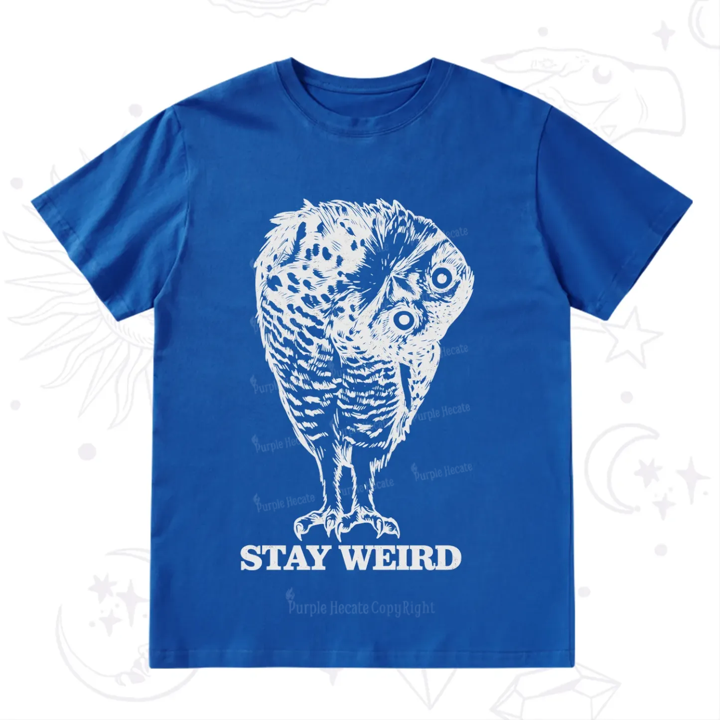 Purplehecate Stay Weird Innocent Owl T-Shirt