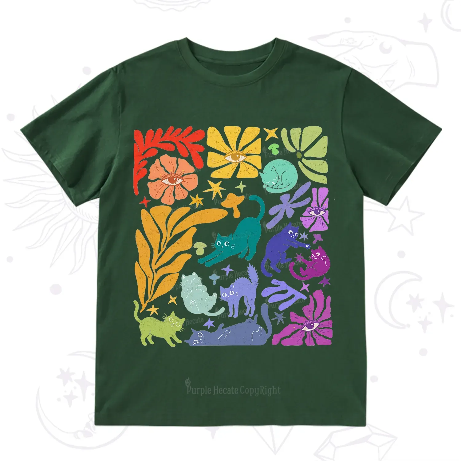 Purplehecate Rainbow Pride Cats T-Shirt