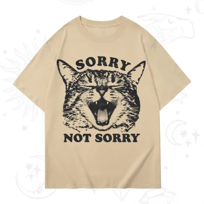 Purplehecate Sorry Not Sorry Funny Cat T-Shirt