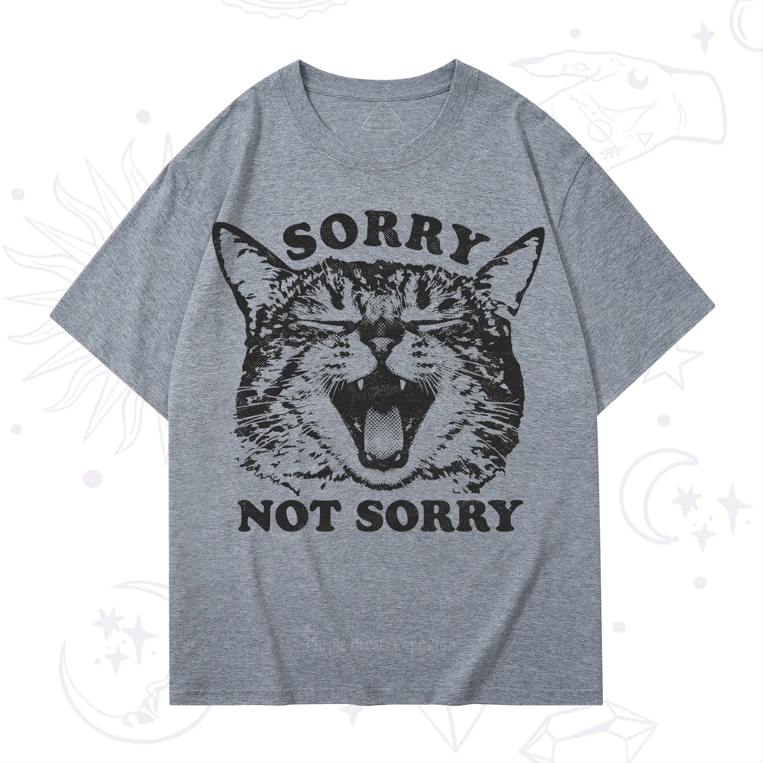 Purplehecate Sorry Not Sorry Funny Cat T-Shirt