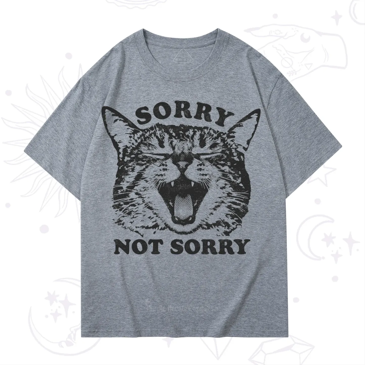 Purplehecate Sorry Not Sorry Funny Cat T-Shirt