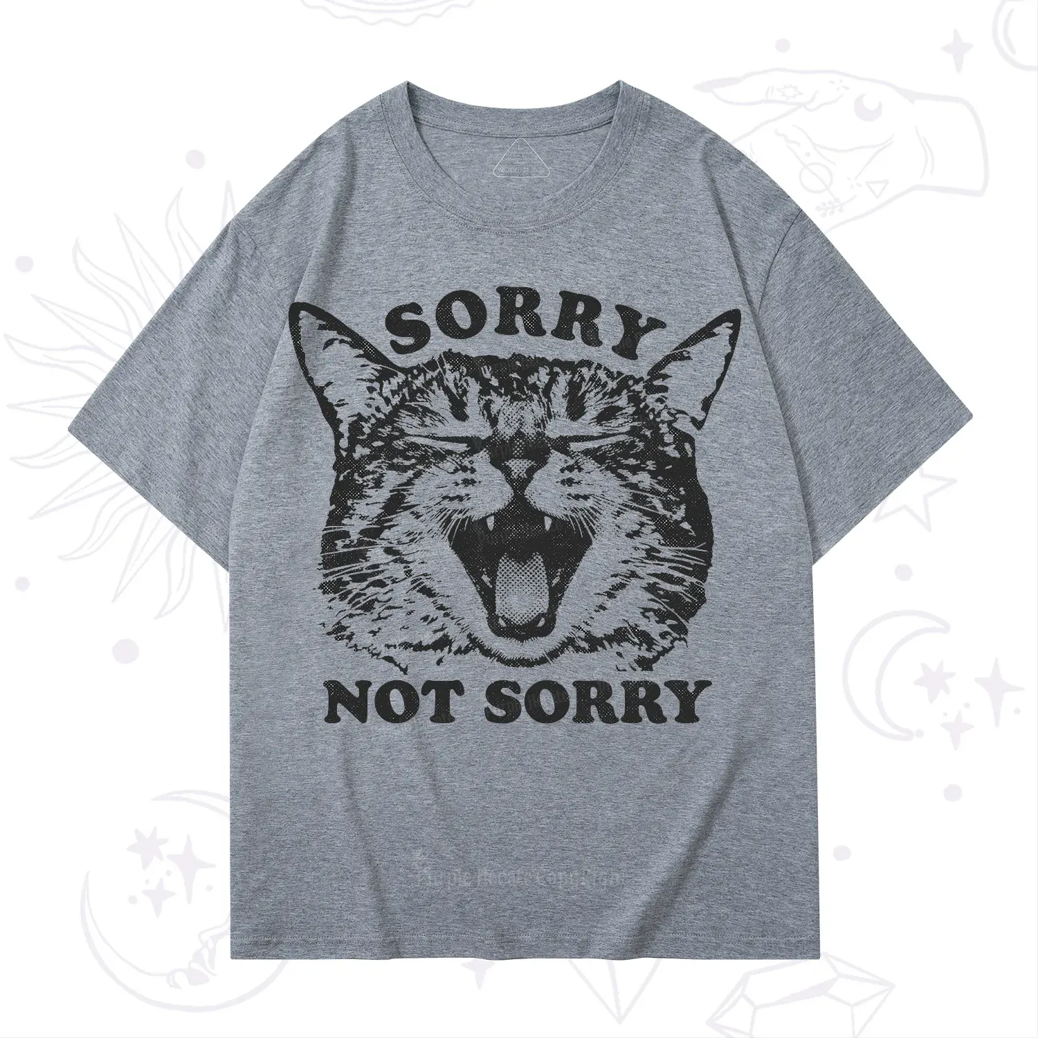 Purplehecate Sorry Not Sorry Funny Cat T-Shirt