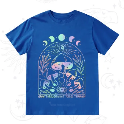 Purplehecate Moon Phases Mushroom T-Shirt
