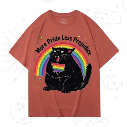 Purplehecate More Pride Less Prejudice Cat T-Shirt