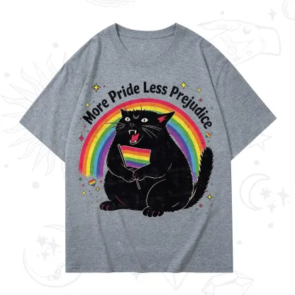 Purplehecate More Pride Less Prejudice Cat T-Shirt