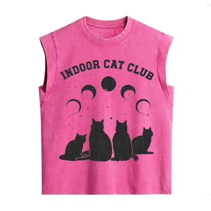 Purplehecate Indoor Cat Club Vintage Washed Tank