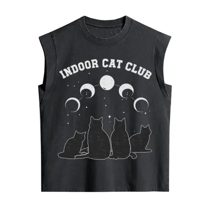 Purplehecate Indoor Cat Club Vintage Washed Tank