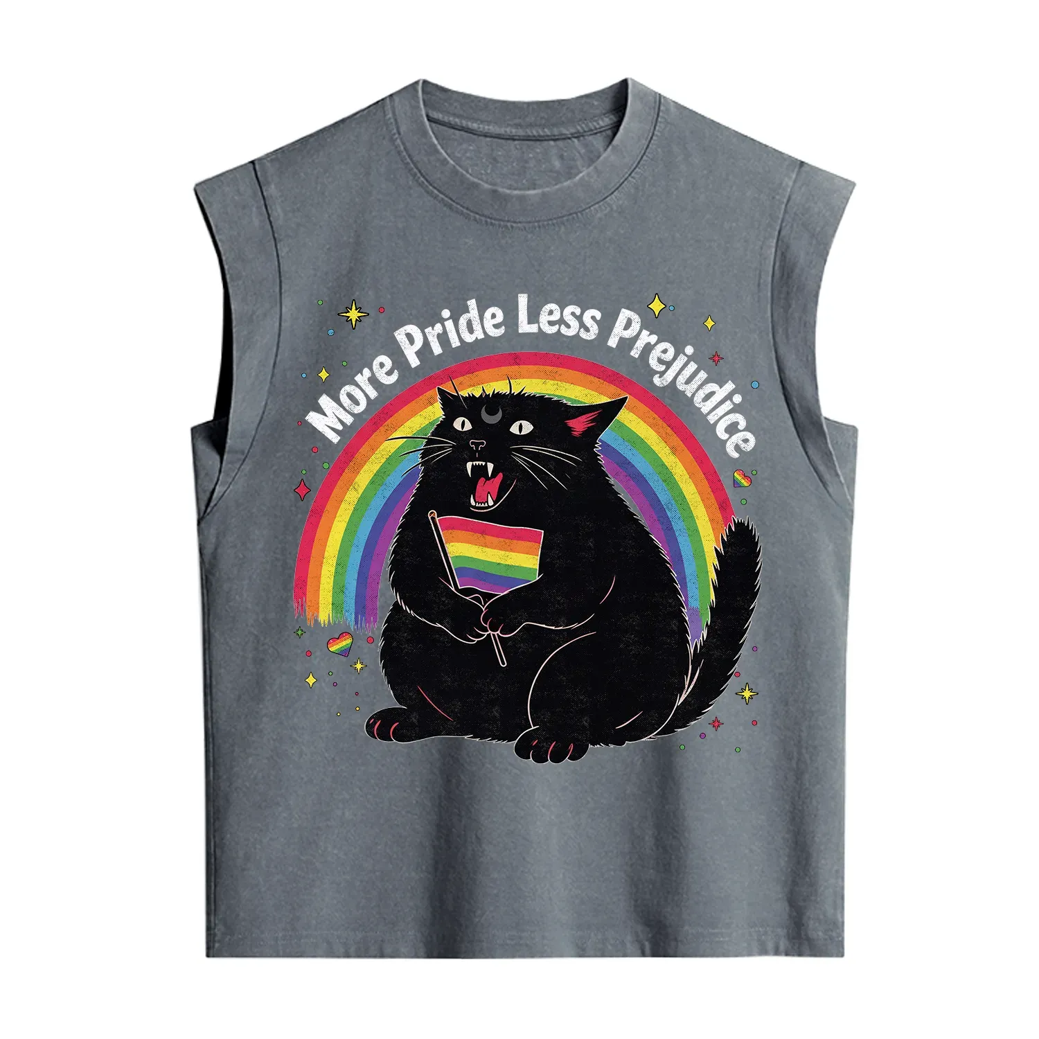 Purplehecate More Pride Less Prejudice Cat Vintage Washed Tank