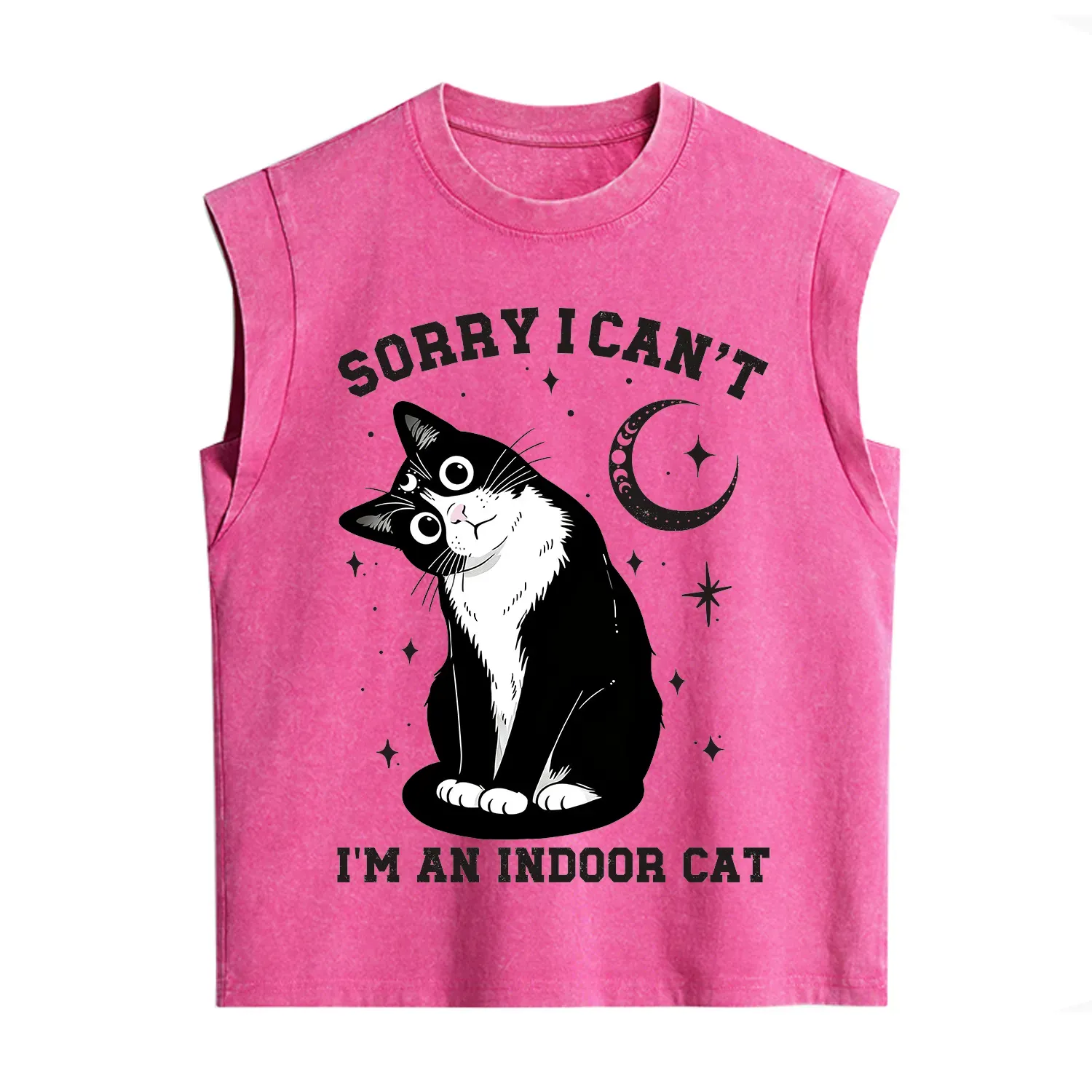 Purplehecate Sorry I Can't Go I'm an Indoor Cat Vintage Washed Tank