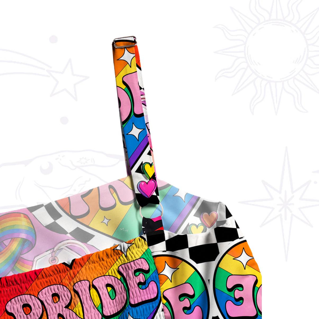 Purplehecate Love Wins Rainbow Pride Wide Straps Maxi Dress