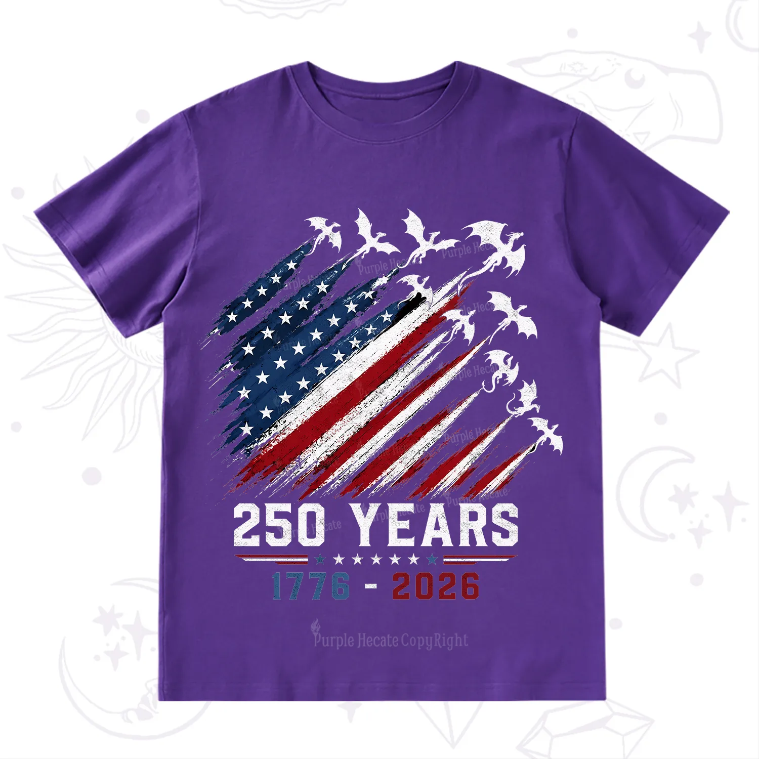 Purplehecate Red White Blue 250 Years T-Shirt