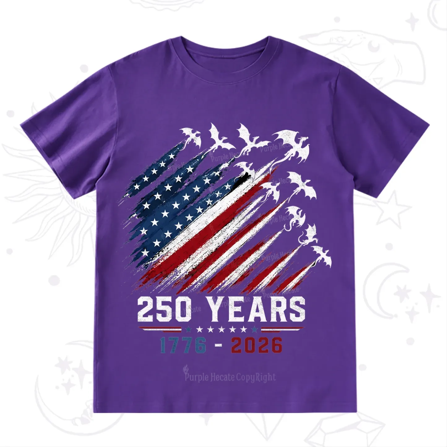 Purplehecate Red White Blue 250 Years T-Shirt