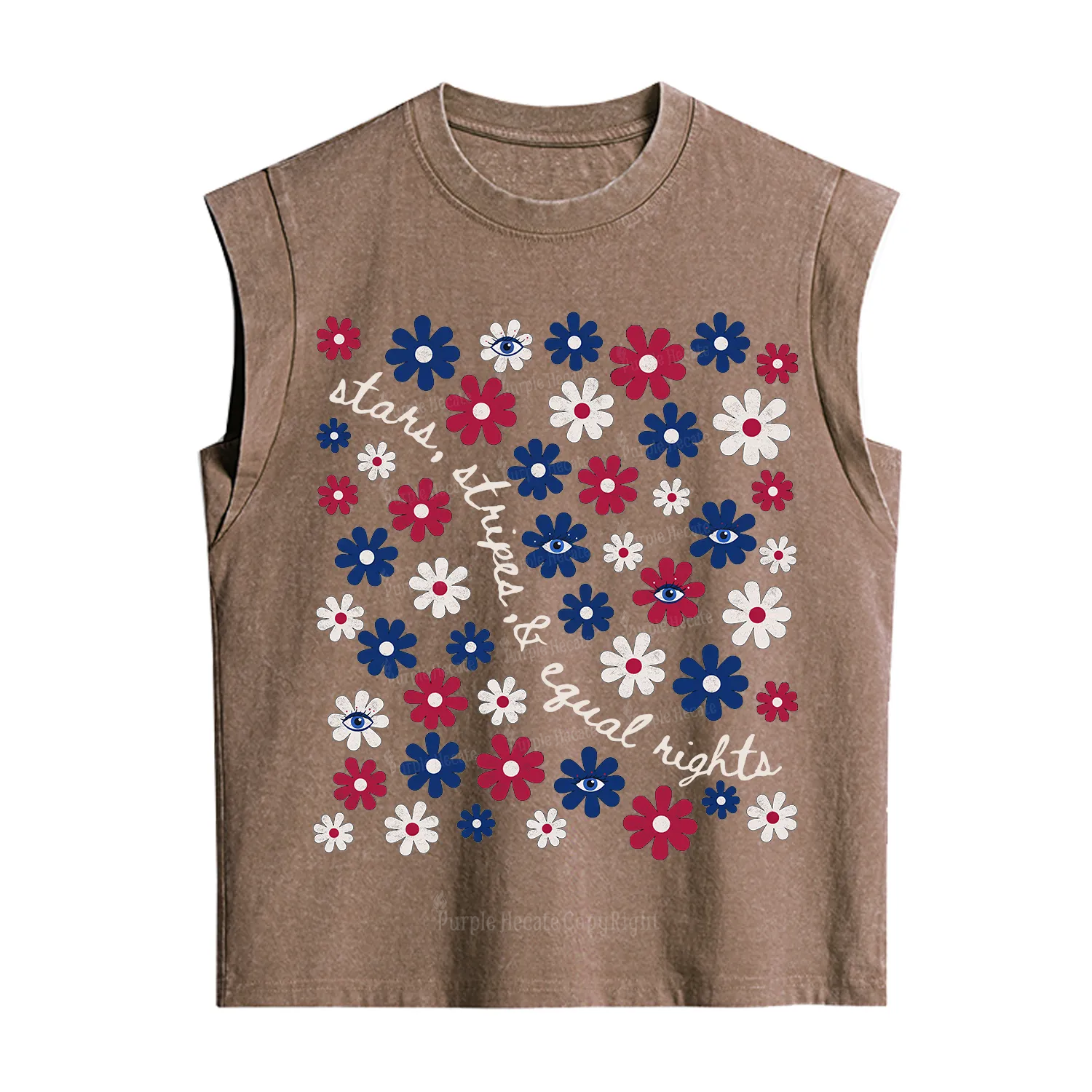 Purplehecate Stars Stripes Equal Rights Vintage Washed Tank