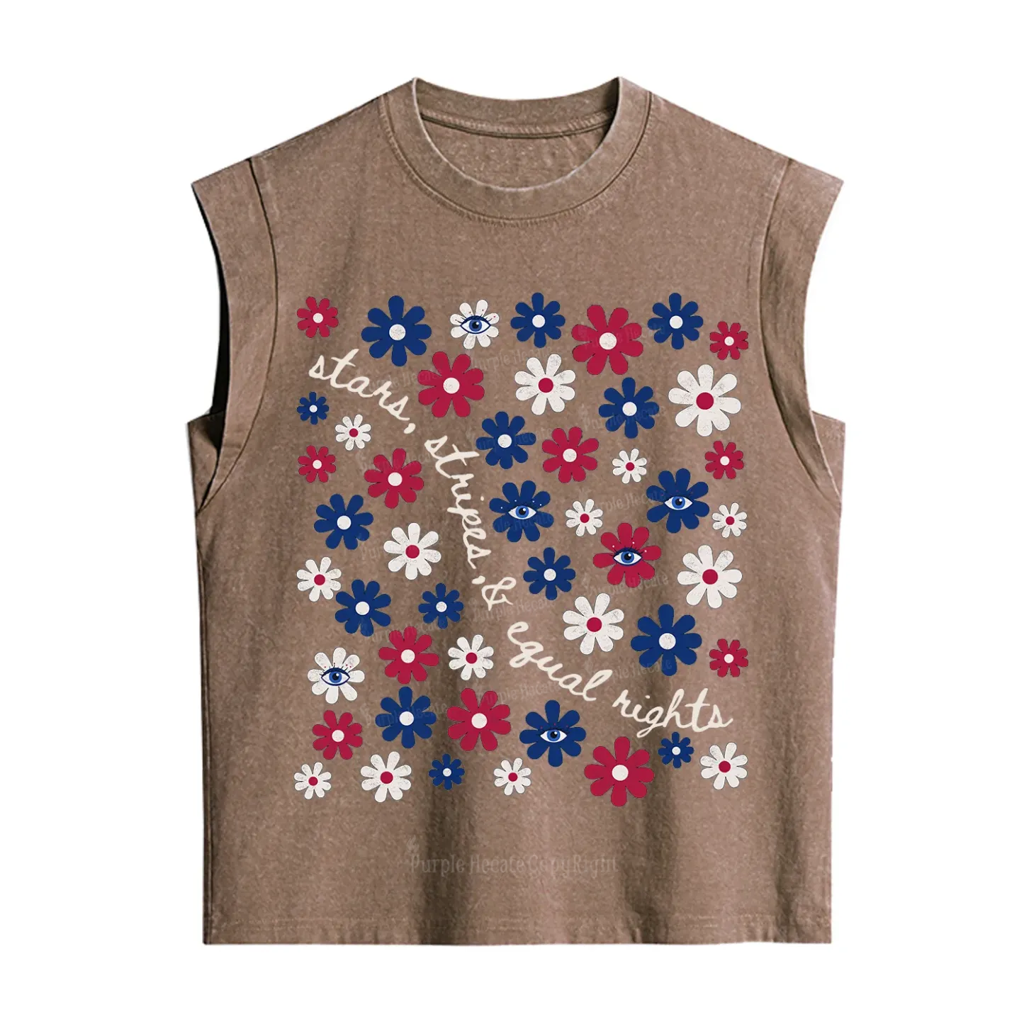 Purplehecate Stars Stripes Equal Rights Vintage Washed Tank