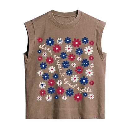 Purplehecate Stars Stripes Equal Rights Vintage Washed Tank