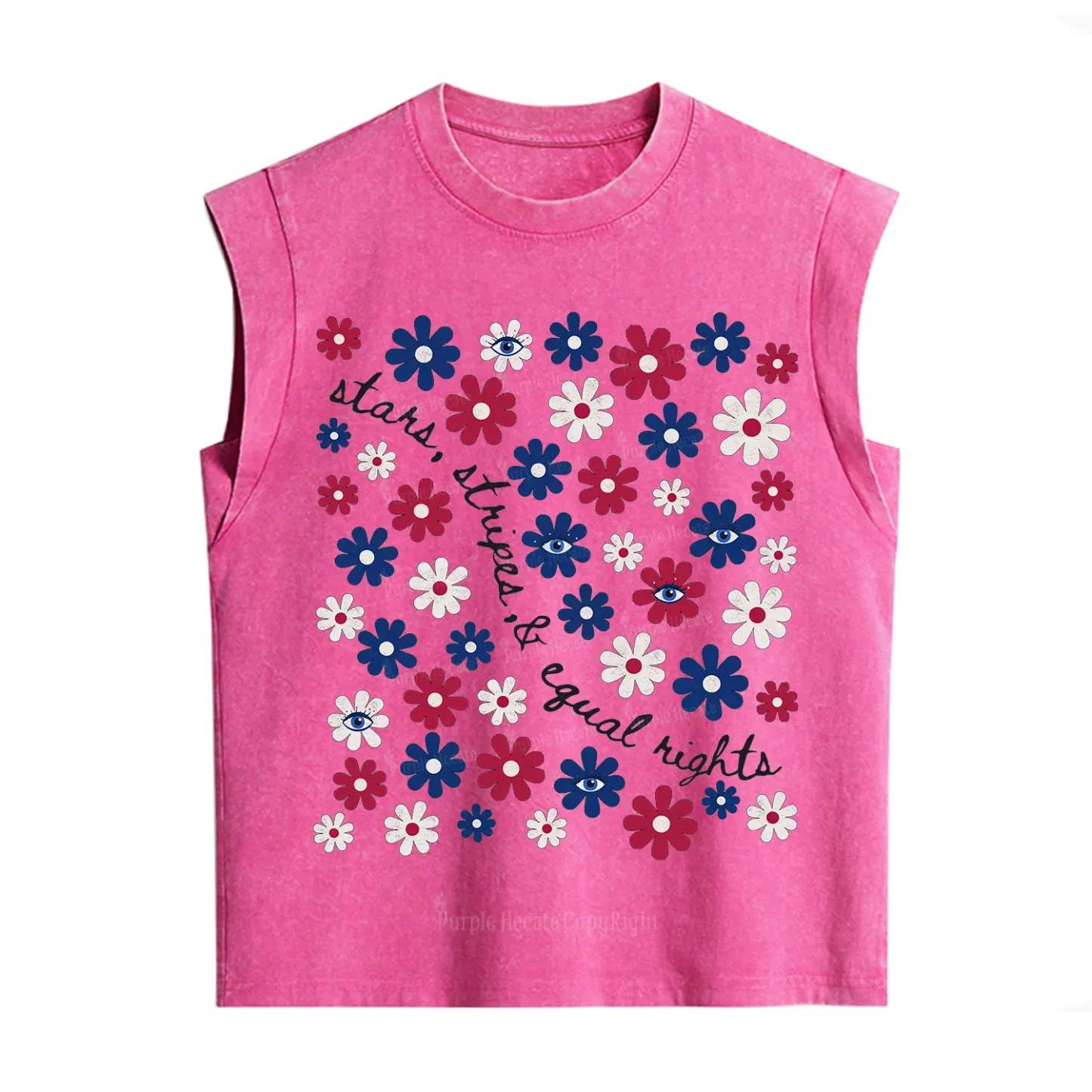 Purplehecate Stars Stripes Equal Rights Vintage Washed Tank