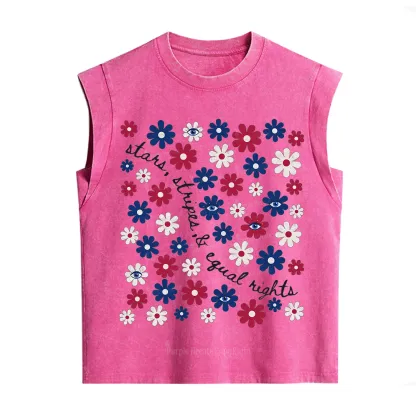 Purplehecate Stars Stripes Equal Rights Vintage Washed Tank