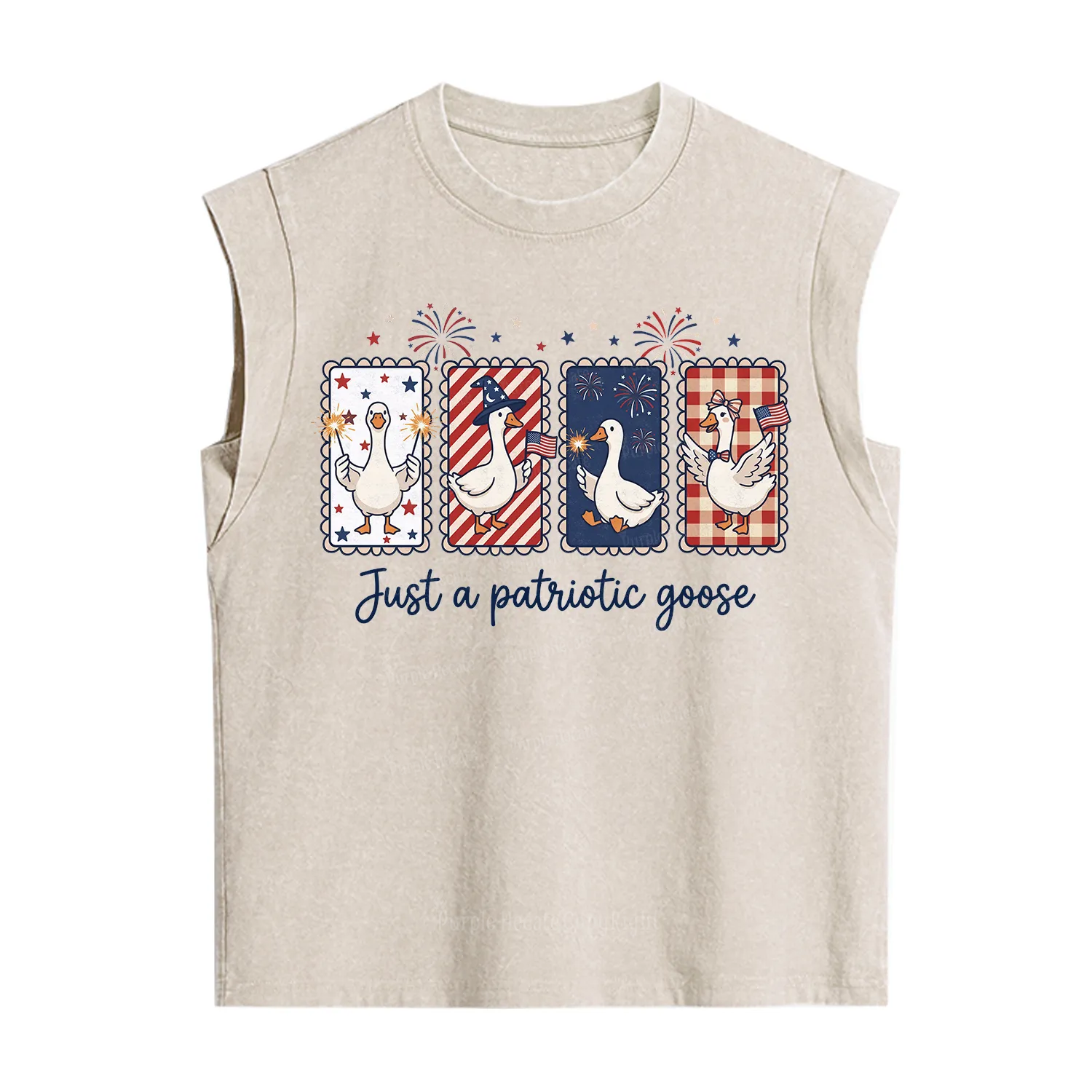 Purplehecate Just A Patriotic Goose Vintage Washed Tank