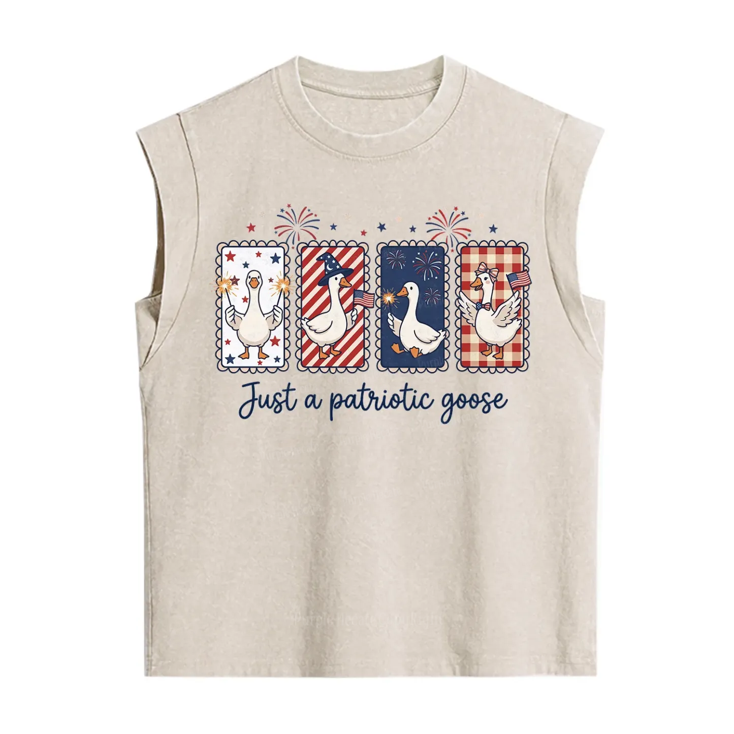 Purplehecate Just A Patriotic Goose Vintage Washed Tank
