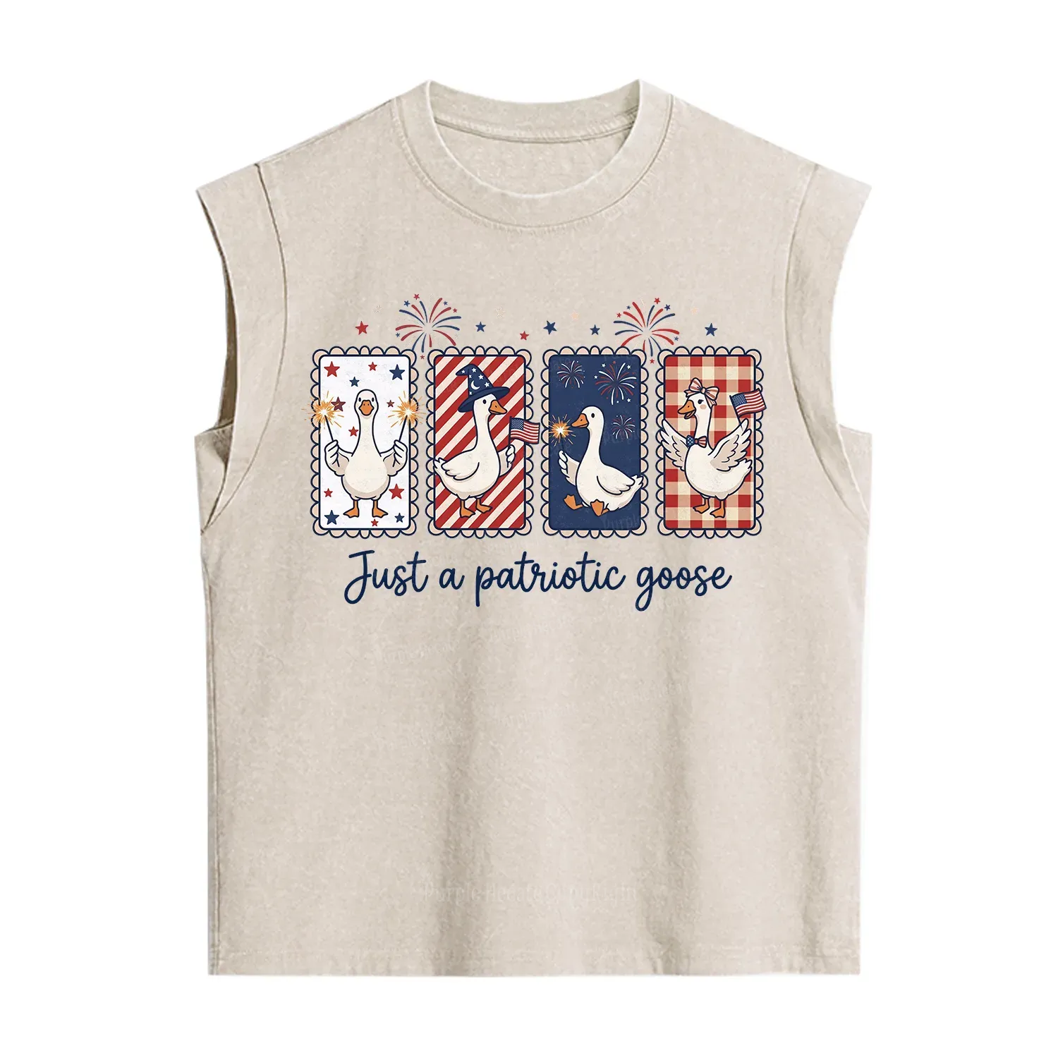 Purplehecate Just A Patriotic Goose Vintage Washed Tank