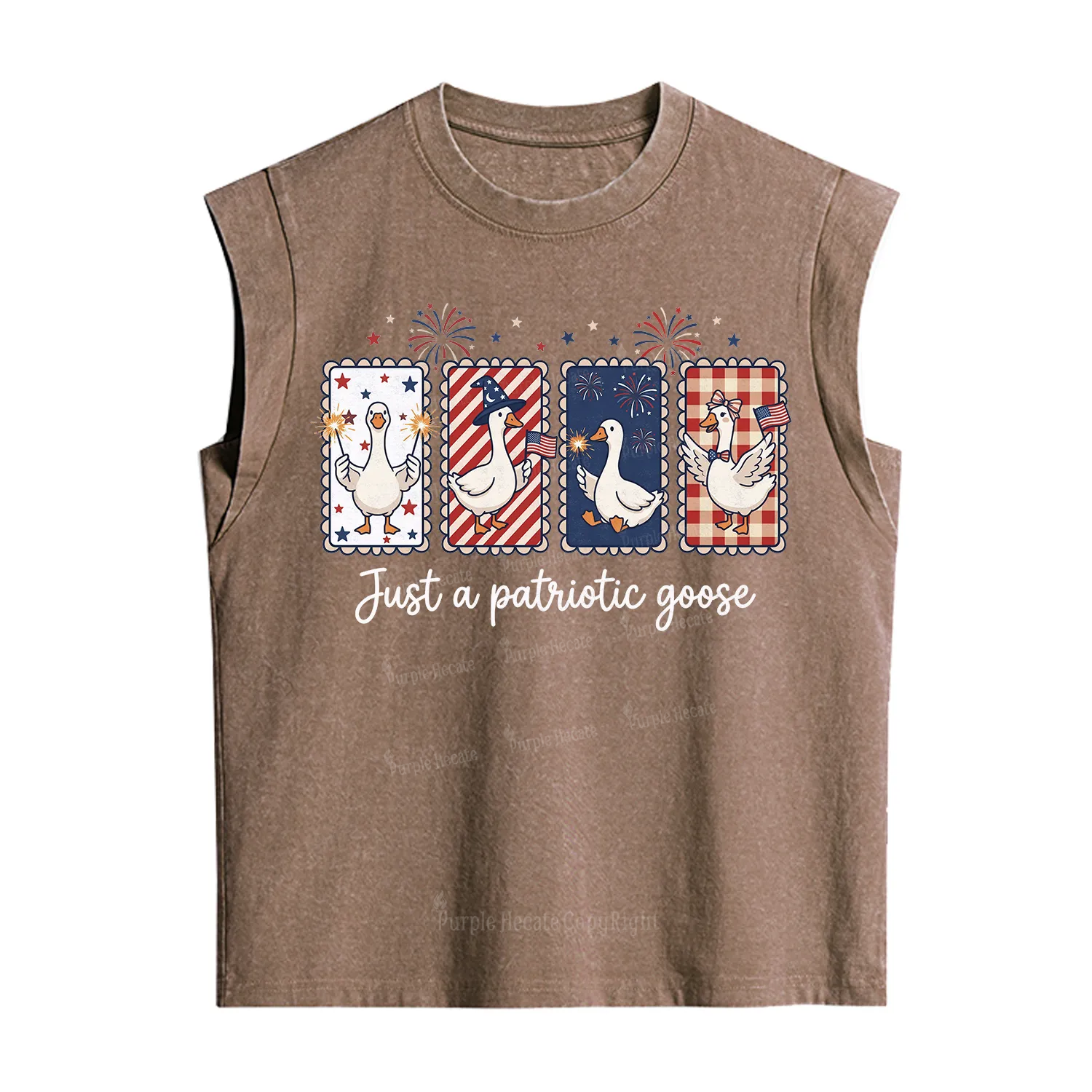 Purplehecate Just A Patriotic Goose Vintage Washed Tank