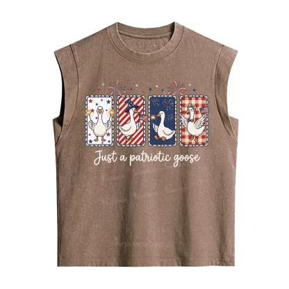 Purplehecate Just A Patriotic Goose Vintage Washed Tank