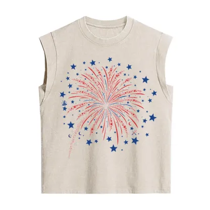 Purplehecate 4th Of July Firework Vintage Washed Tank