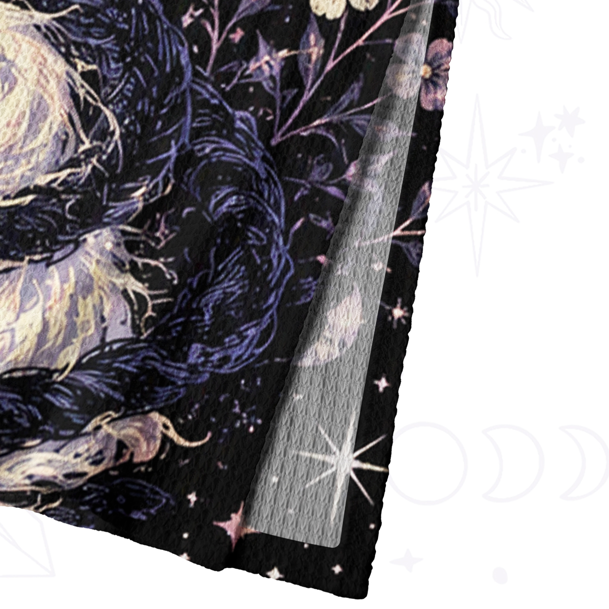 Purplehecate Moon Phase Oracle Cat Crochet Knit Maxi Dress