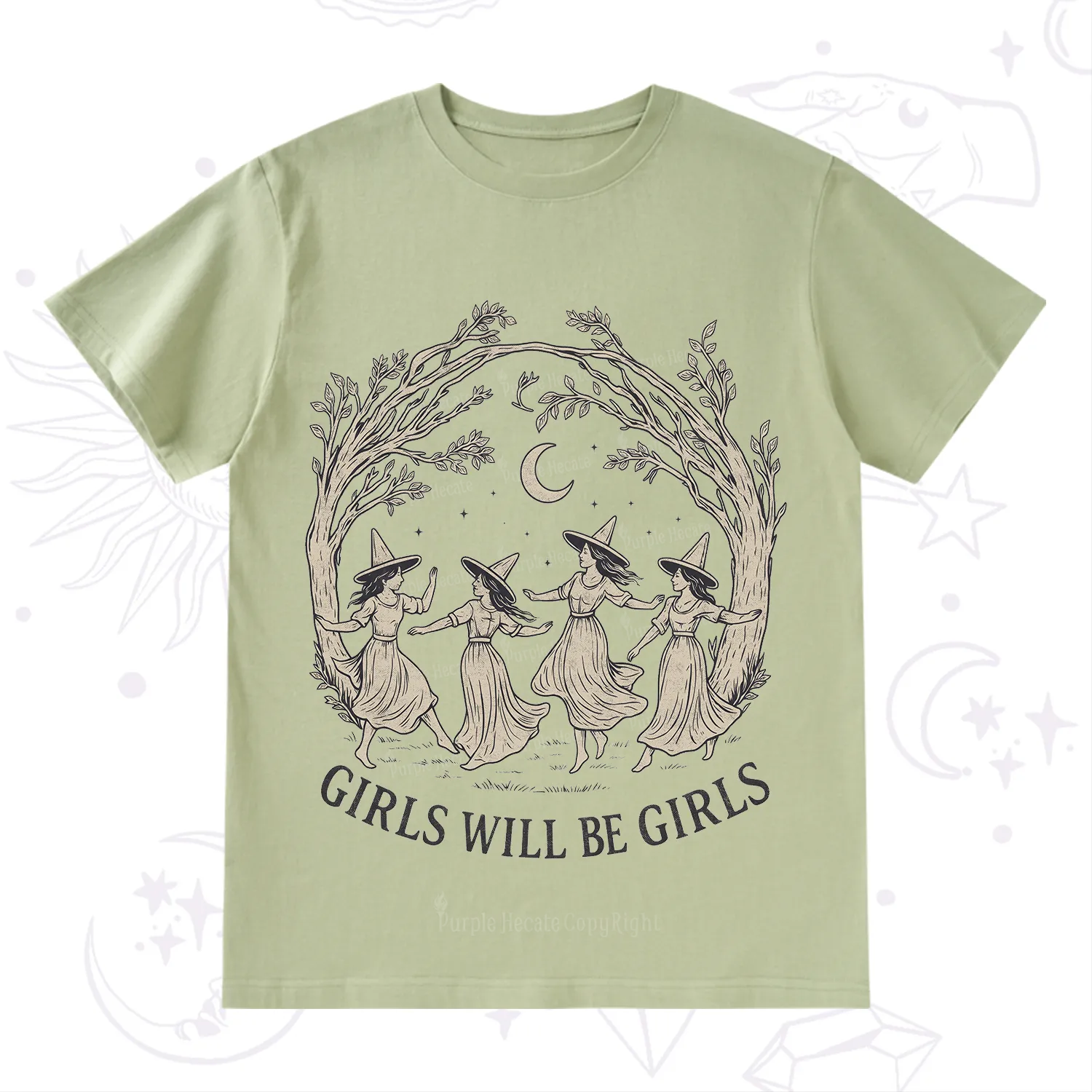 Purplehecate Girls Will Be Girls Witch T-Shirt