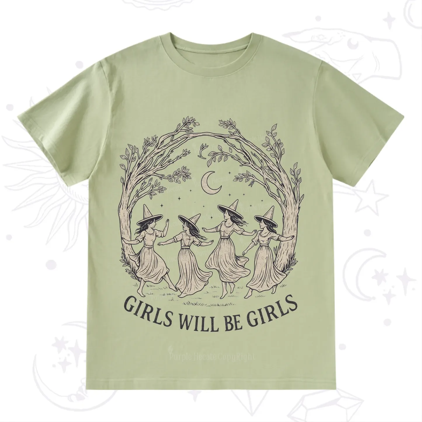 Purplehecate Girls Will Be Girls Witch T-Shirt