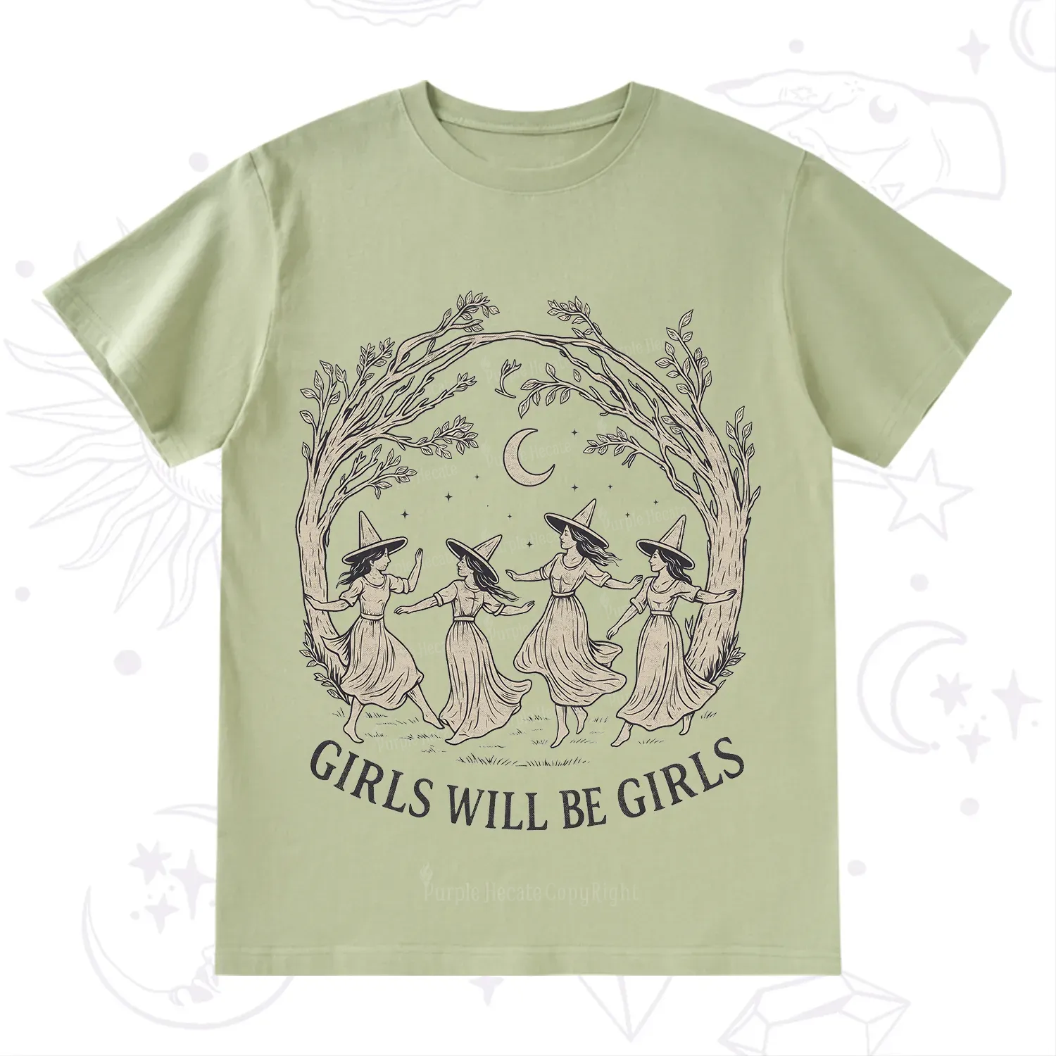 Purplehecate Girls Will Be Girls Witch T-Shirt
