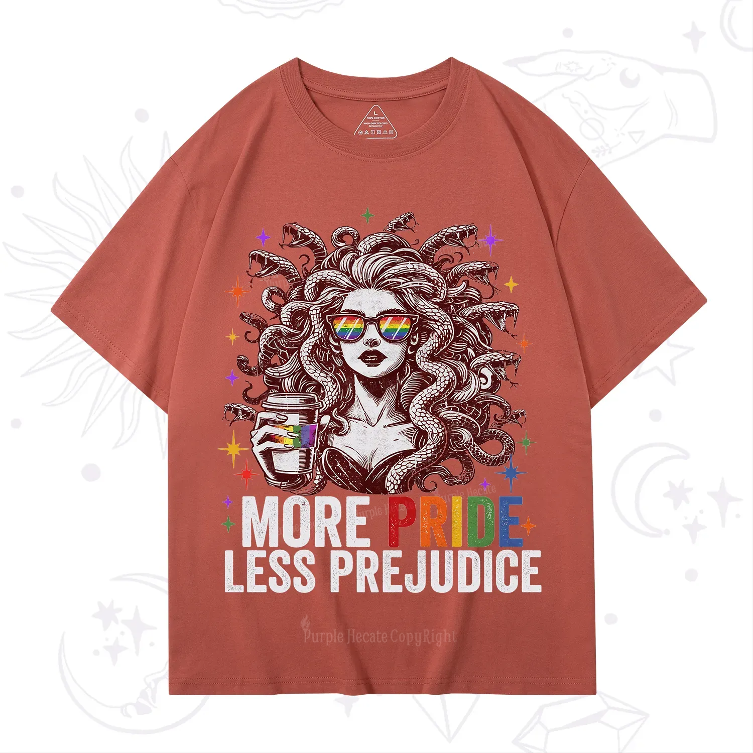 Purplehecate More Pride Less Prejudice Medusa T-Shirt