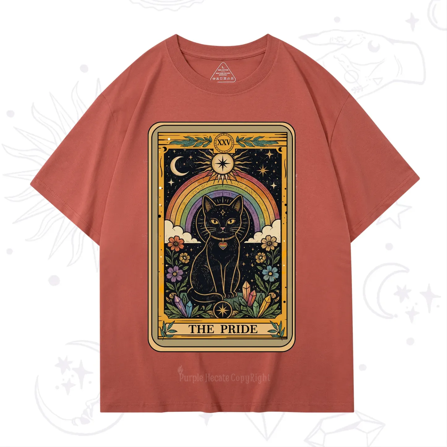 Purplehecate The Pride Black Cat Tarot T-Shirt