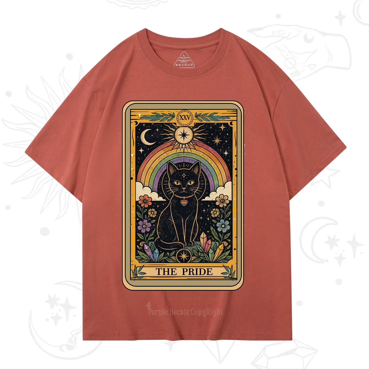 Purplehecate The Pride Black Cat Tarot T-Shirt