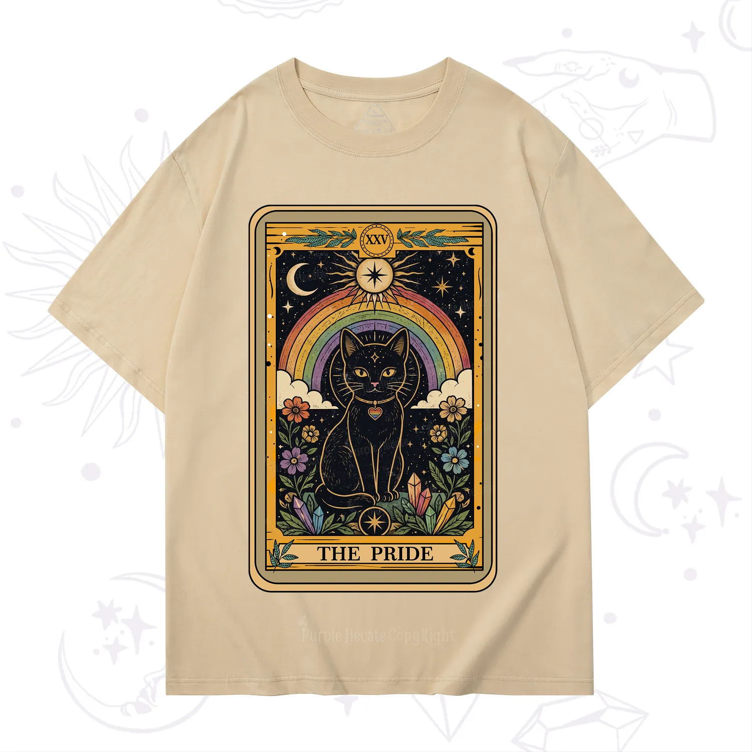 Purplehecate The Pride Black Cat Tarot T-Shirt