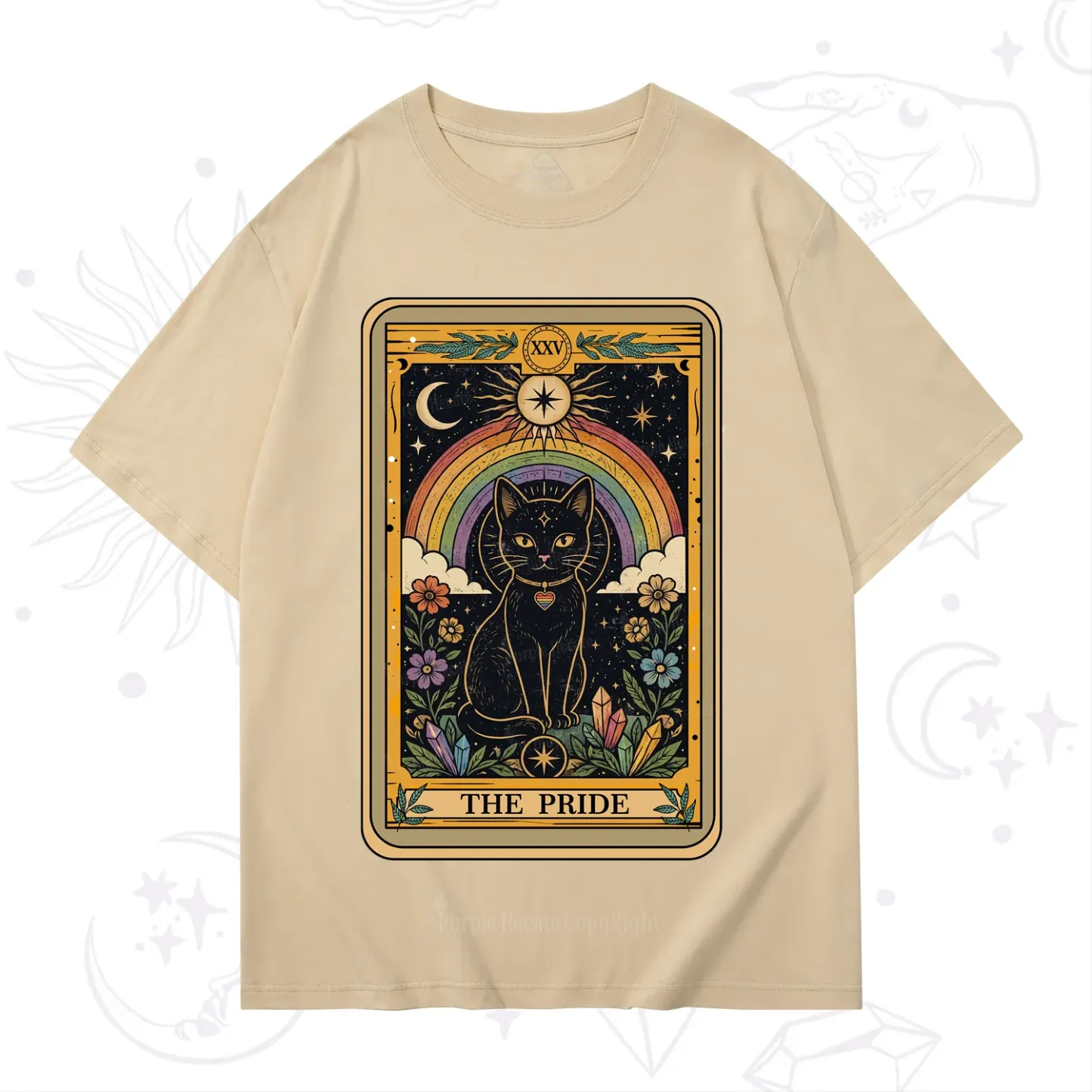 Purplehecate The Pride Black Cat Tarot T-Shirt
