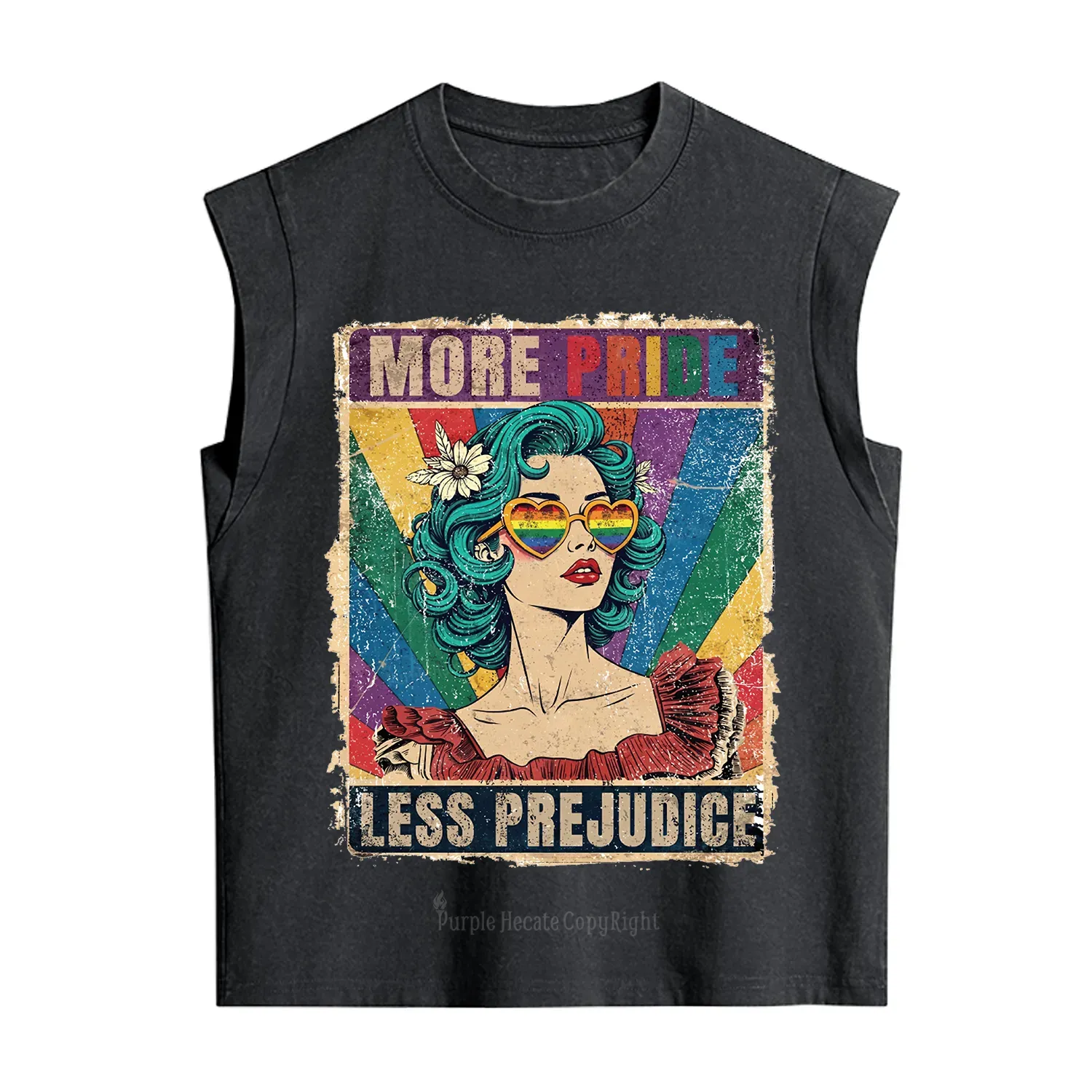 Purplehecate More Pride Less Prejudice Vintage Washed Tank