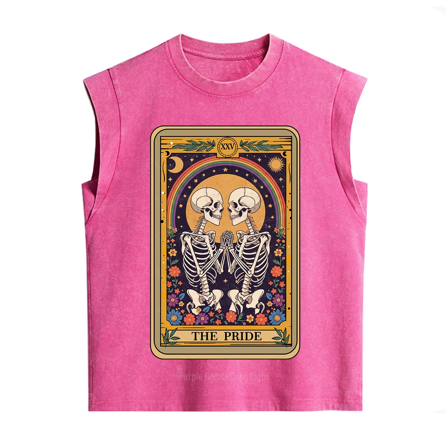 Purplehecate The Pride Skeleton Tarot Vintage Washed Tank