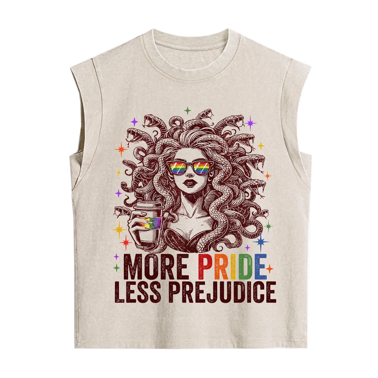 Purplehecate More Pride Less Prejudice Medusa Vintage Washed Tank