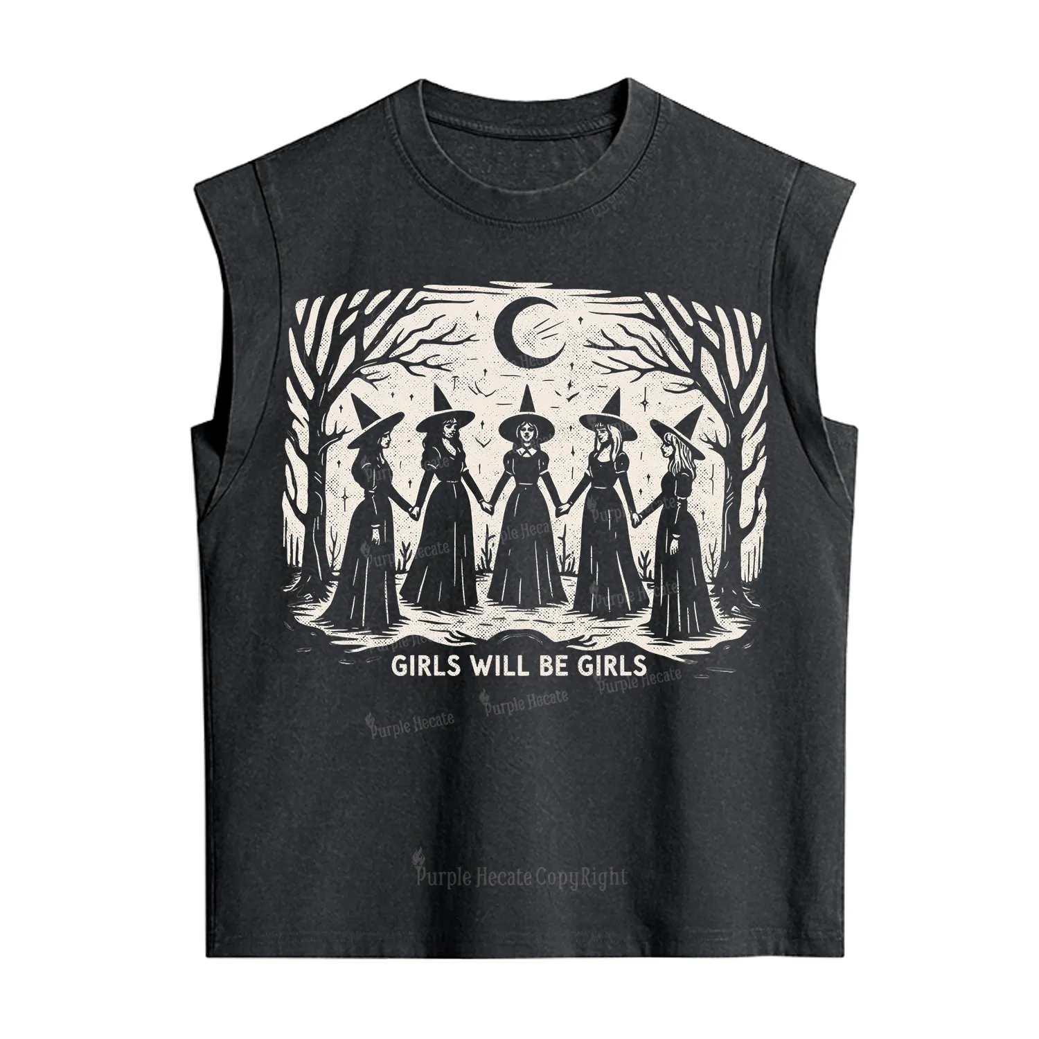 Purplehecate Girls Will Be Girls Vintage Washed Tank