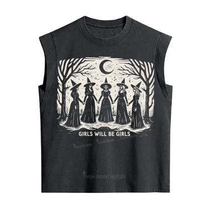 Purplehecate Girls Will Be Girls Vintage Washed Tank