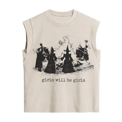 Purplehecate Girls Will Be Girls Vintage Washed Tank