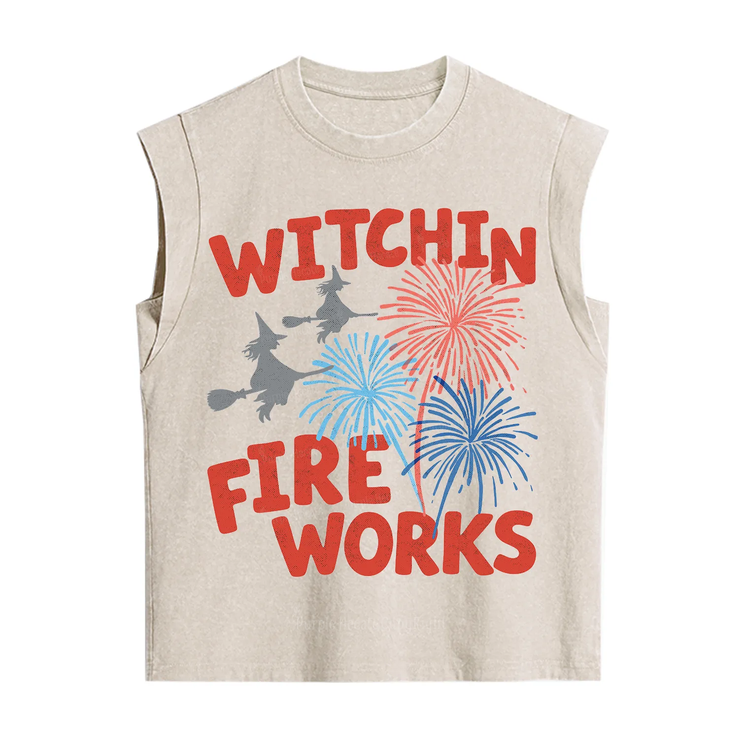 Purplehecate Witchin' Fireworks 4th of July Vintage Washed Tank