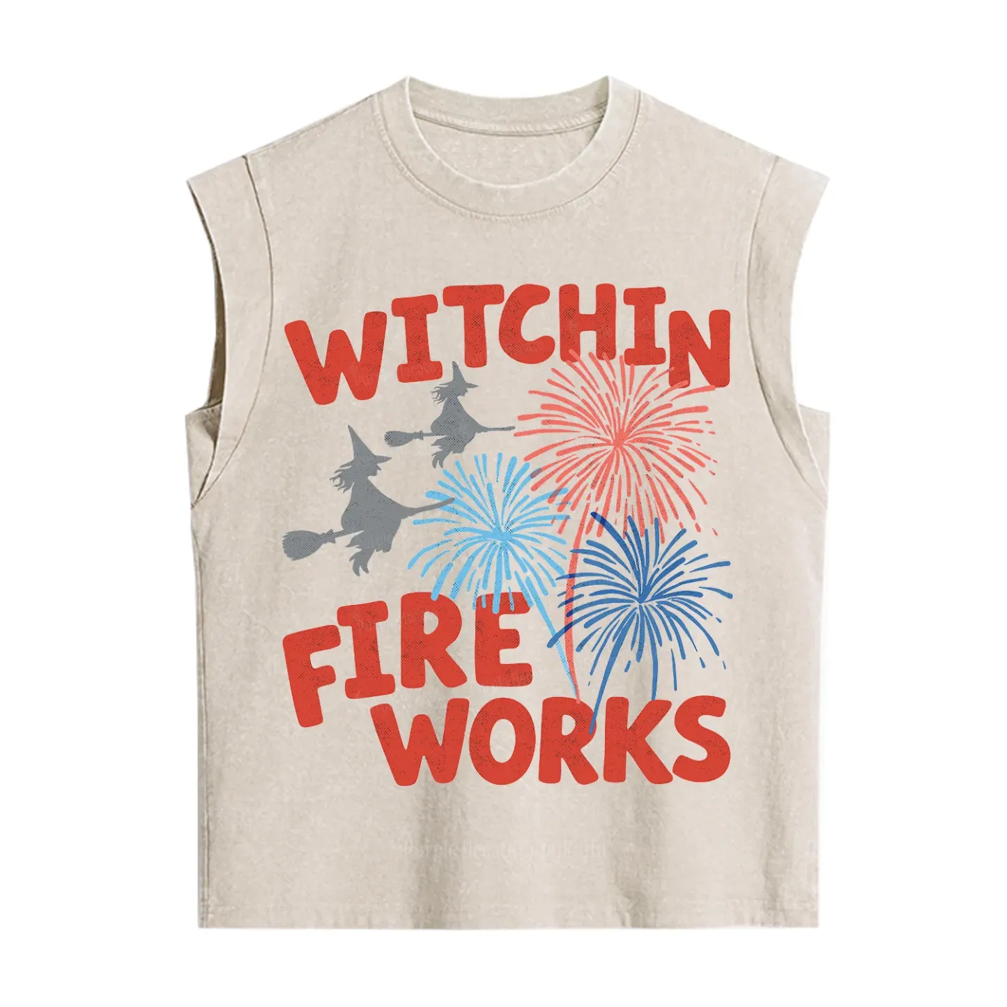 Purplehecate Witchin' Fireworks 4th of July Vintage Washed Tank