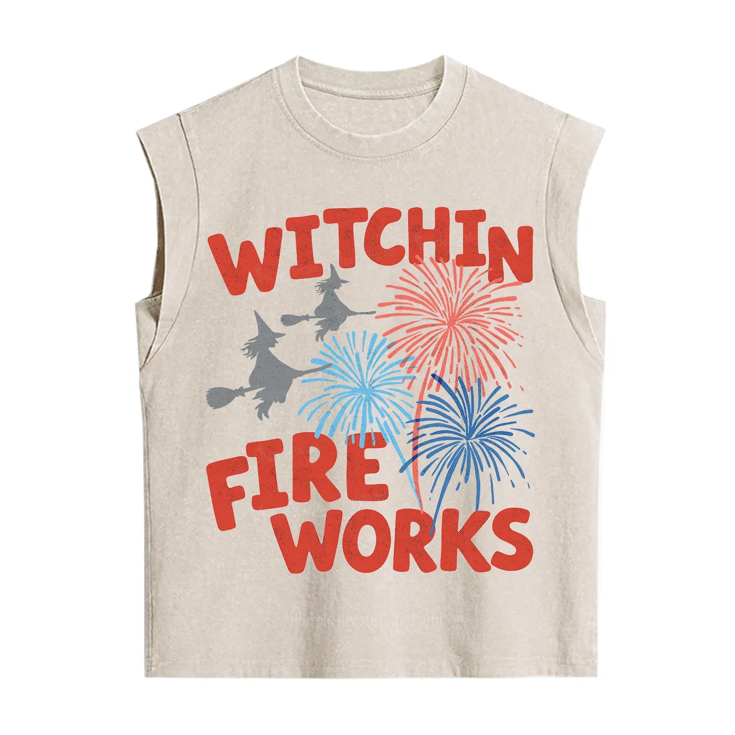 Purplehecate Witchin' Fireworks 4th of July Vintage Washed Tank